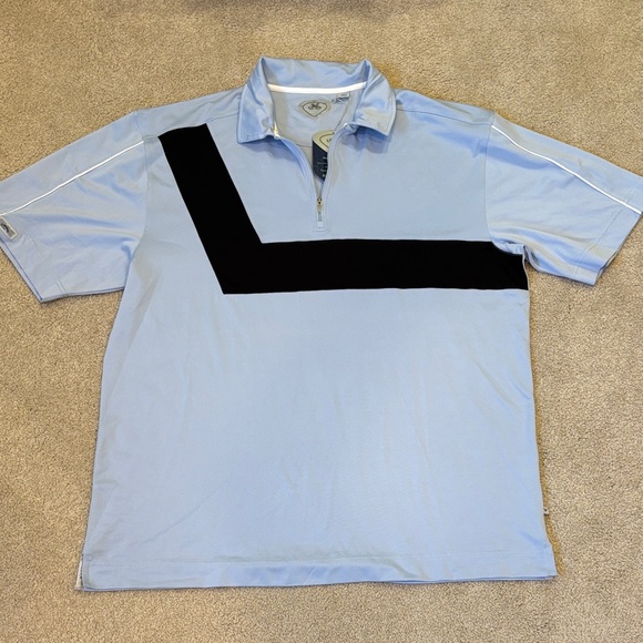 Callaway Other - Callaway Sky Blue Polo with Bold Black Accent
